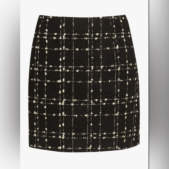 Ted Baker Chele Metallic Bouclé Tweed Women's Mini Skirt Black Size 5  (US 12) - Picture 4 of 13